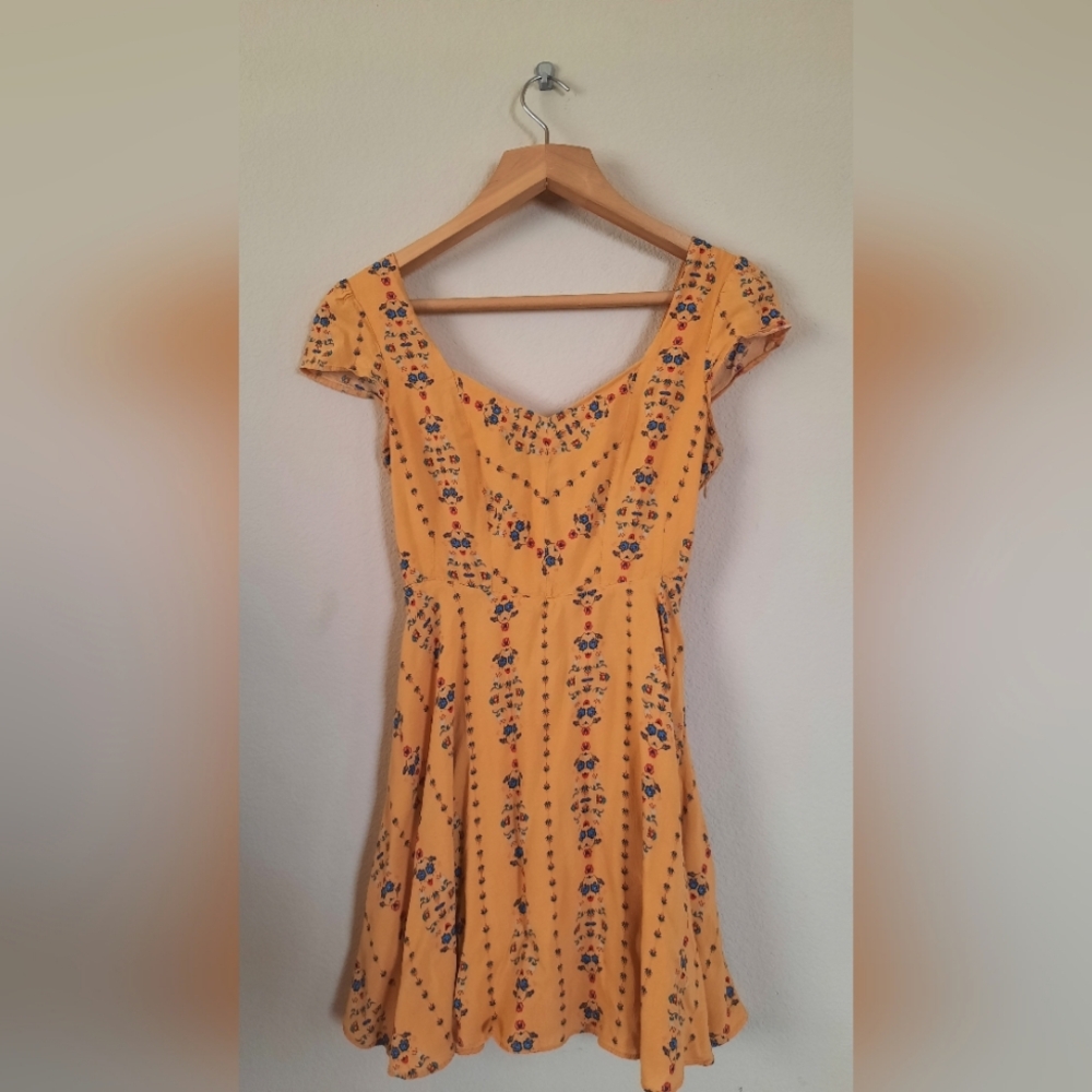 Urban Outfittters UO Golden Yellow Floral Dress